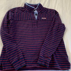 Vineyard Vines navy and red striped Shep Shirt